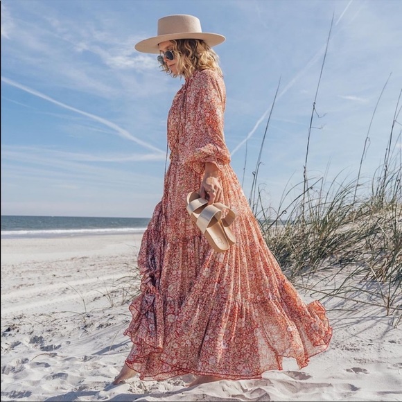 Free People Dresses & Skirts - Free People Feeling feelin Groovy Maxi Dress revolve medium RED